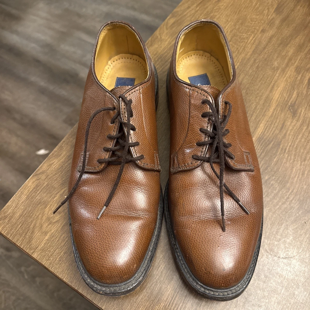 Stafford Men\'s Tan Brown Cap-Toe Lace-Up Dress Oxfords Stafford M Dress Shoes for Men for sale | eBay main image 4