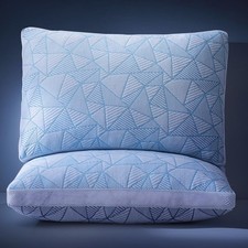 Shredded Memory Foam Cooling Soft Bamboo Viscose Pillows Queen Size Set of 2,...