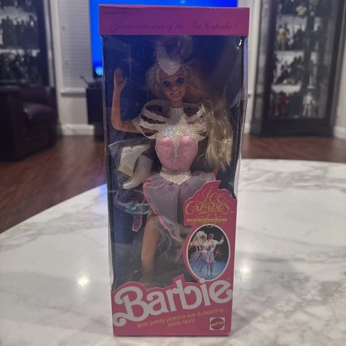 Vintage 1989 Mattel #7365 Ice Capades 50th Anniversary Barbie Doll NIB Blonde