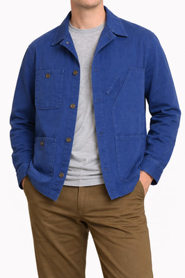 PIETRA SALATA Napoli Blue Multi Pocket Work Jacket  Chore-Coat NEW