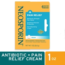 Neosporin + Pain Relief Dual Action First Aid Antibiotic Cream 1 oz Tube