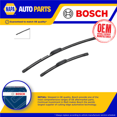 2x Wiper Blades (Pair) Flat Aero type A819S 3397014819 Bosch Aerotwin 650/425mm