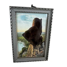 Vintage Tomahawk Rock Devil's Lake State Park Wisconsin Framed Print