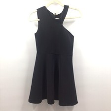 COPE Urban Outfitters Womens Sz S Black Sleeveless Cutout Fit & Flare Mini Dress