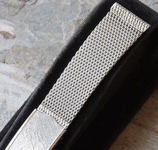 Elegant fine steel mesh vintage watch bracelet 17.3mm 11/16 ends NOS 1950s/60s