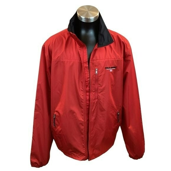 POLO Sport Ralph Lauren Jacket Mens XL Full Zip Windbreaker Red