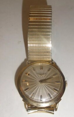 VINTAGE 1940s LONGINES 14K GOLD MENS WATCH | eBay display picture 1