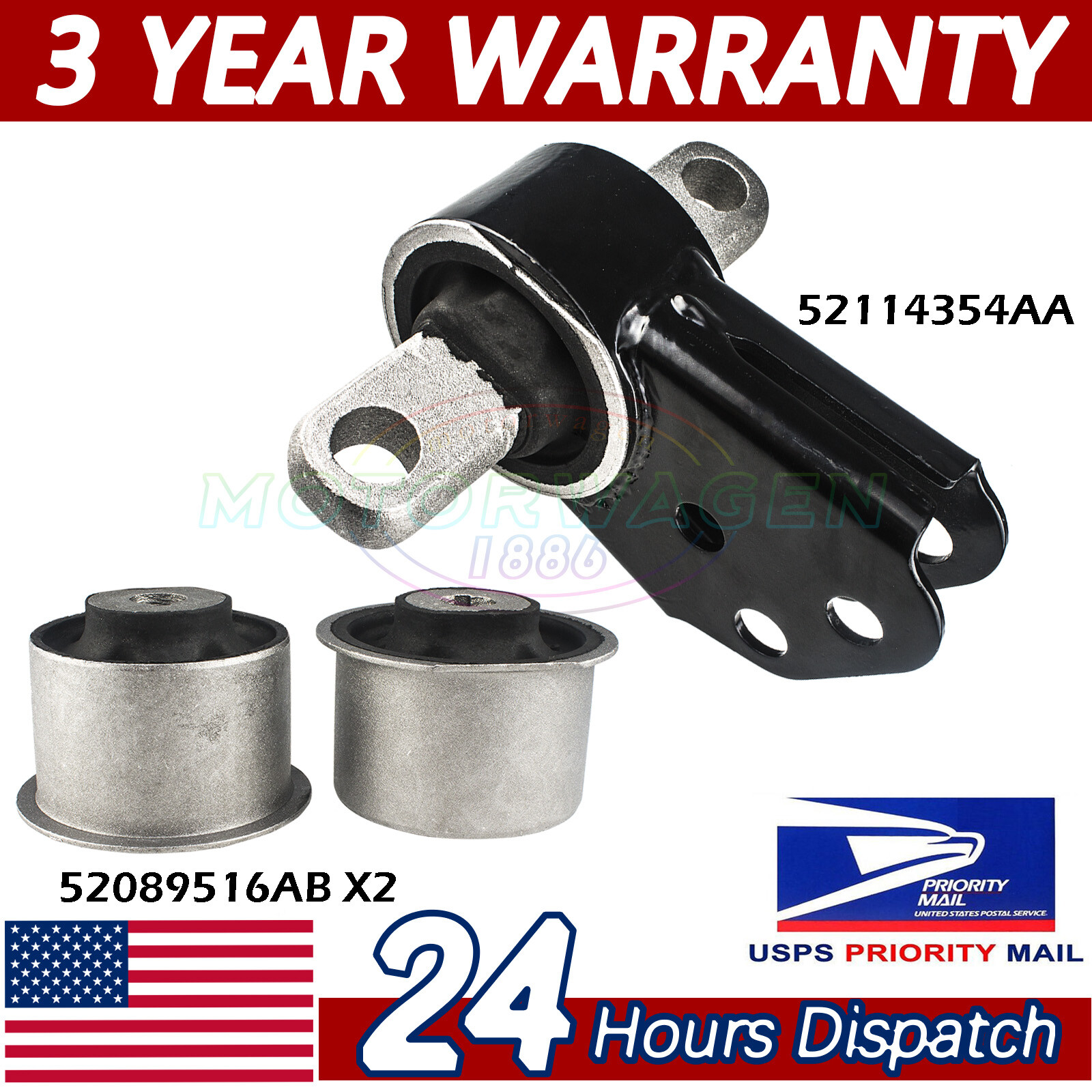 Front Differential Mount Bushings For 2005-2010 Jeep Grand 