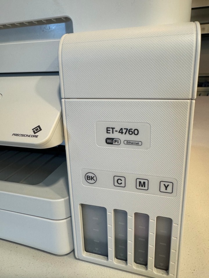 Epson EcoTank ET4760 Wireless AllInOne Inkjet Printer White