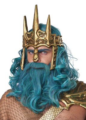 Konig Triton Ozean Meer Gott Herren Erwachsene Kostum Perucke Ebay