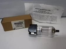 ARROW F300-01 Pneumatic Mini Particulate Filter, Poly Bowl, 1/8" Npt, 150 Psi