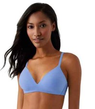 Wacoal How Perfect Padded Soft Cup Bra Wireless 852189 Blue 34B