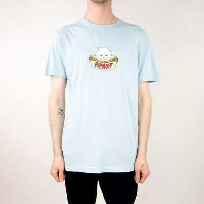 RIPNDIP Hungry Kitty T-Shirt - Babyblau