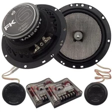 Massive Audio FK6 320 Watt 6.5" Component Speakers W/ Grilles Tweeters New
