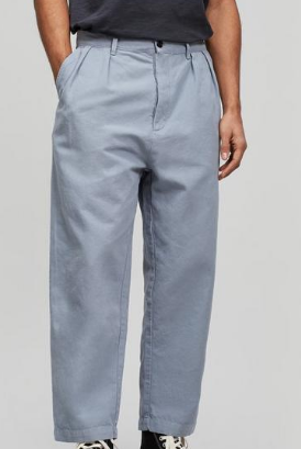ALBAM Double Pleat Trousers Light Blue 