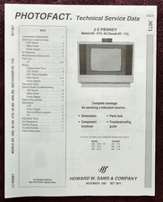 Sams Photofact 3071Service Manual for JC PENNEY 685-2499-00, 685-4172-00