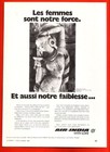 Publicité Papier - Compagnie Aérienne AIR INDIA de 1972