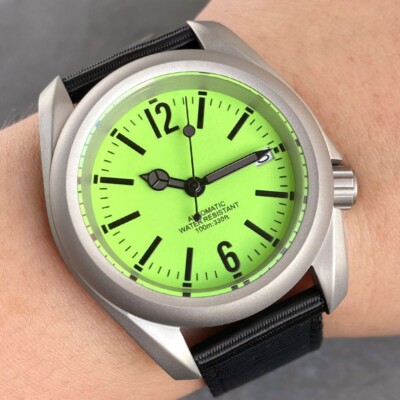 Full Luminous SKX 40MM3.8 NH36 Mechanical Men Watch Whole Brushed Sapphire 20ATM
