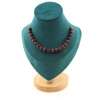 Edelsteine & Edelsteine Collier 20 Perlen Rotes Tigerauge Matt 8 Mm
