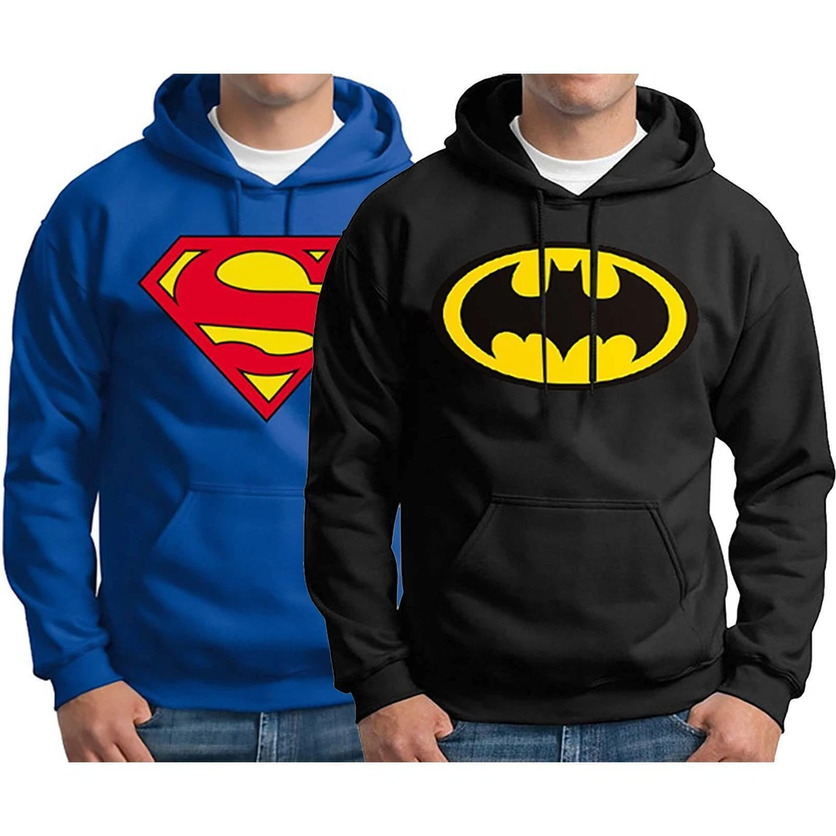 1x Men Superman Hoodie Batman Sweatshirt Casual Jumper Pullover Hooded Coat Top