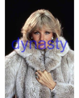 DYNASTY #5881,LINDA EVANS,wrapped in fur coat,8x10 PHOTO,the