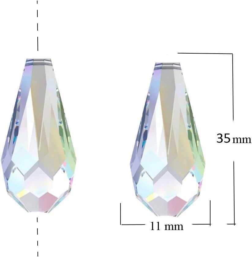 Kunststoffperlen Luxus Mix 100stk Acrylperlen 25mm Tropfen Facettiert D131#2 - Bild 2 von 3