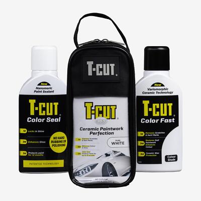 T-Cut Color Fast White Keramikwachs Politur Kratzerentferner 500ml + Lackversiegelung