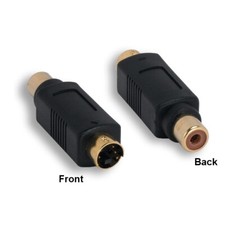KNTK S-Video to RCA Male/Female Video Adapter Gold Plated for TV VCR Camera