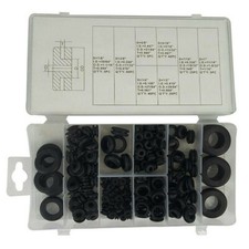 180PCS 8 Sizes Rubber Grommet  Set Car Electrical Wire Plug Gasket Kit With Box 