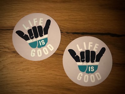 2x HANG LOOSE Aufkleber Vintage Life Surf Bus Relax Hippie Oldschool Retro #066