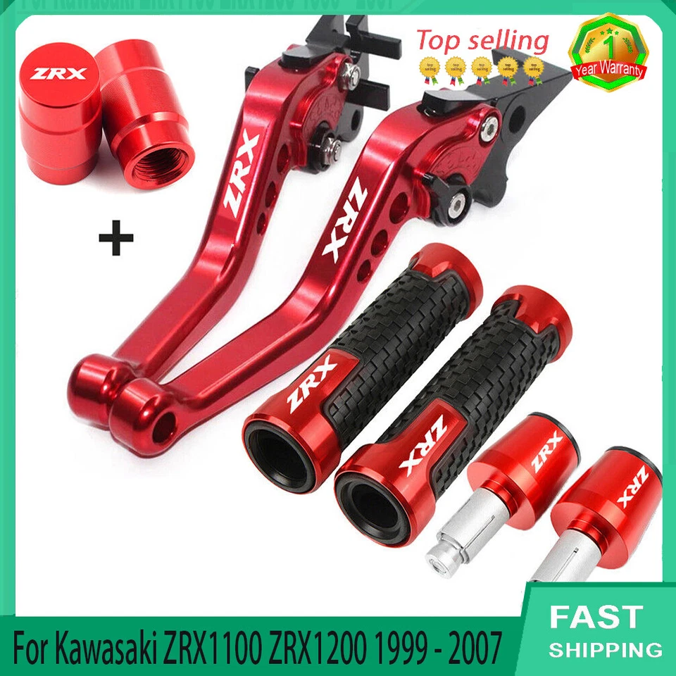 For Kawasaki ZRX1100 ZRX1200 1999-2007 Clutch Brake Levers Handlebar End Plug Foto 2 de 4