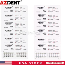 AZDENT Dental Ortho Metal Brackets Braces Standard MBT/Roth Slot 022 Hook 3 4 5