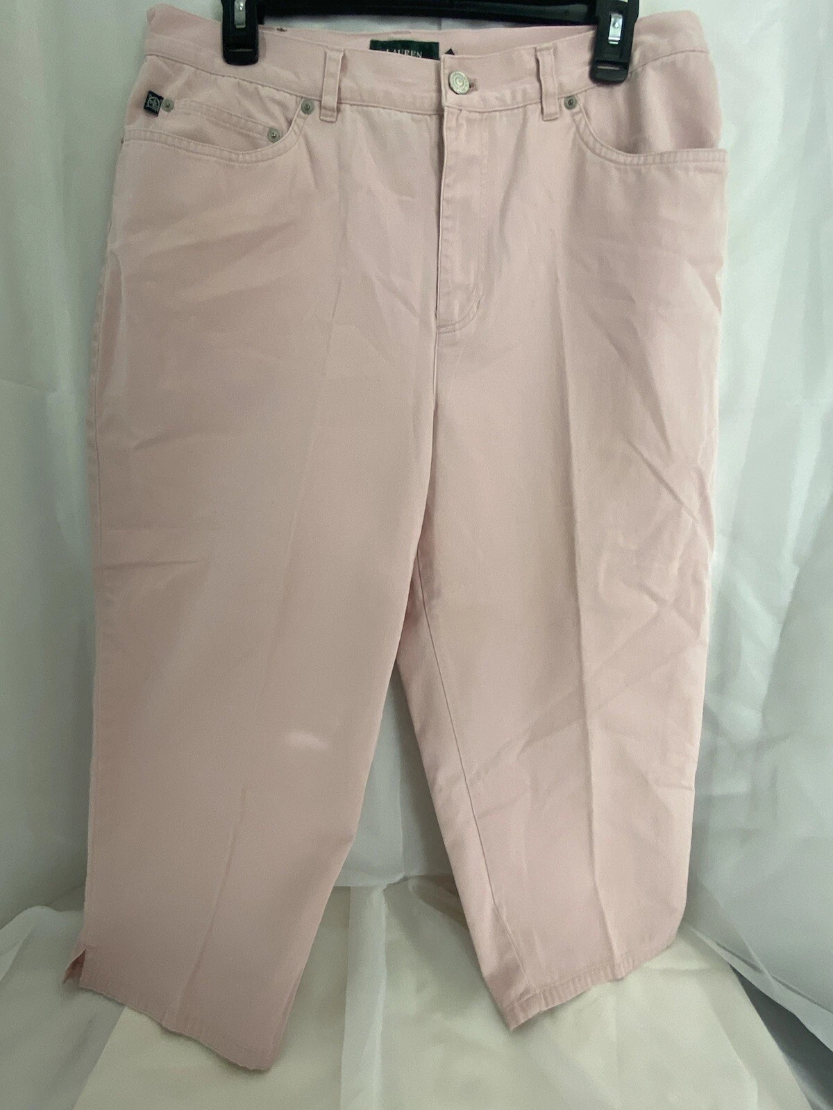 Lauren Ralph Lauren Capri Pants Womens Size 14W Classic Mid Calf Chino Khaki