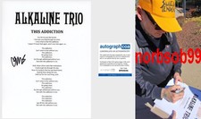 MATT SKIBA SIGNED ALKALINE TRIO THIS ADDICTION LYRIC SHEET w/EXACT PROOF & COA