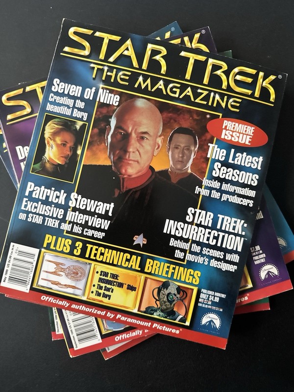 Star Trek The Magazine 1, 5, 6, 7 And 8 Lot of 5 Patrick Stewart Brent Spiner