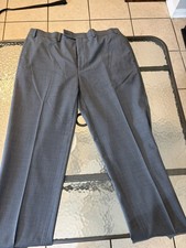 Michael Strahan Dress Pants Mens 36x32 Gray Wool Blend Stretch 