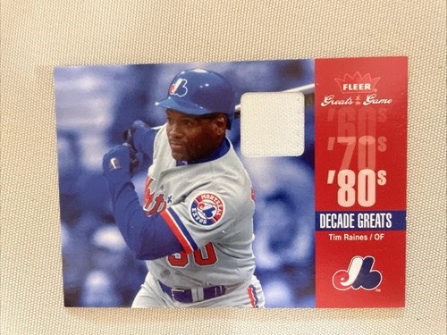 2006 Fleer Greats of the Game Decade Greats Tim Raines Jersey Relic #DEC-TR