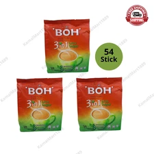 BOH 3‑in‑1 Less Sugar Instant Tea Mix – Low Sugar, Low Sodium, Cholesterol‑Free