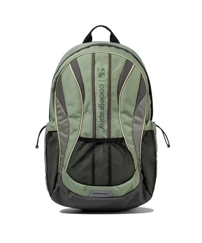 CODEGRAPHY Wave Codgraphy Piping Colour-block Backpack Khaki video thumbnail