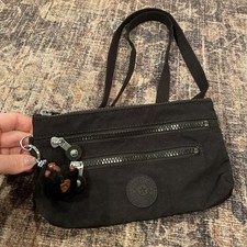 Kipling Black Crossbody Bag with Bag Charm  Zipper Accent, Adjustable Strap
