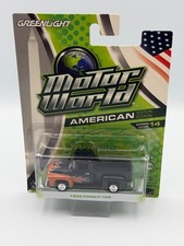 Greenlight Motor World 1956 Ford F-100, Black w/ Flames,  1:64, NIB