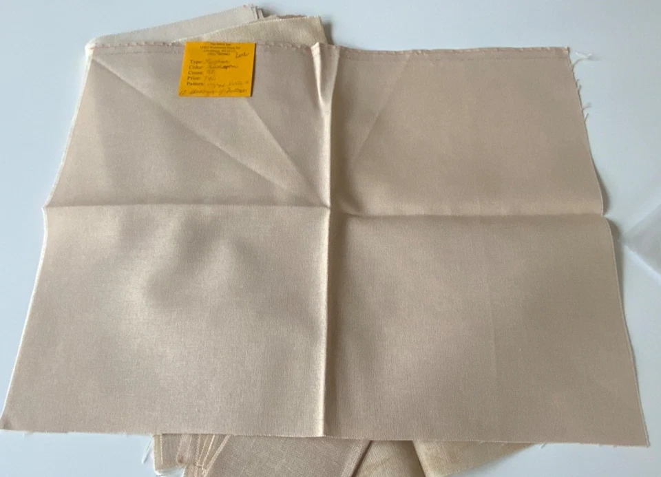 Lot of 11 Pieces Cross Stitch Fabric Mixed Linen Colors & Sizes Lugana - Image 3 of 4