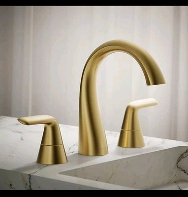 Kohler Avail 8'' Widespread Bathroom 3 Hole Faucet Gold New **MISSING HARDWARE**