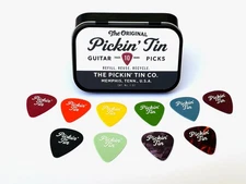 Pickin’ Tin Guitar Pick Box – Premium Guitar Picks in a Collectible Metal Tin