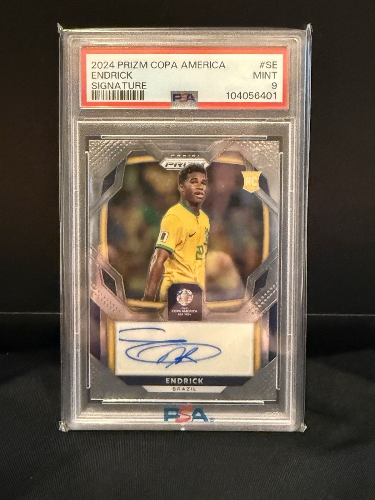 2024 Panini Prizm CONMEBOL Copa America - Signatures Endrick PSA 9