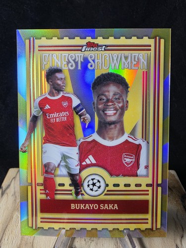 2025-26 Topps Finest UEFA Club Finest Showmen FS-8 Bukayo Saka, Arsenal FC 🔥🔥