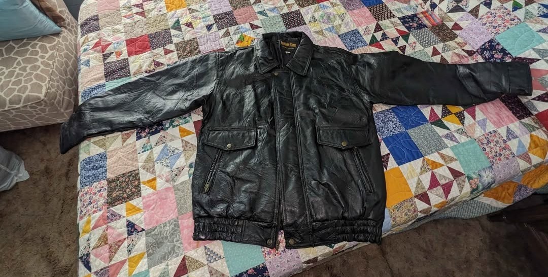 leather king patchwork leather jacket mens - image 1