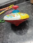 Vintage 1960s J. Chein Tin Litho Spinning Top – Nursery Rhyme Theme USA – Works!