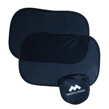 Mindful Design - Car Window Shades for Baby 2 Pack - 21"x14" Sun Black