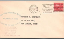 First Day Issue 1929-1875-1929 OHIO RIVER CANALIZATION 2¢ PITTSBURG /CAIRO-pB404